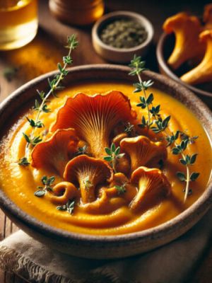 Recette Velouté potimarron girolles : la recette facile et gourmande