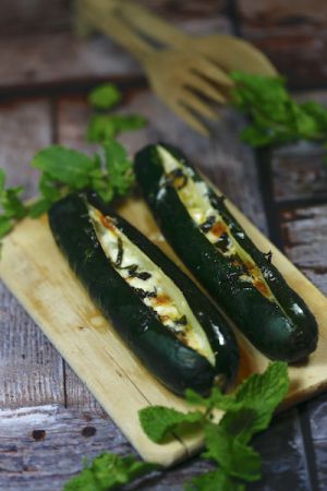 Recette Courgettes fondantes au chèvre et à la menthe