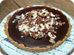 Recette Tarte chocolat-amande-noix de coco (vegan, paléo)