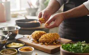 Recette Poulet pané au corn flakes : Croustillant et savoureux !