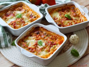 Recette Gratin de ravioles sauce tomate & chèvre