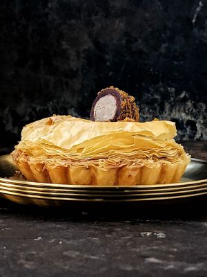 Recette Pastilla aux dattes, au foie gras et au magret de canard fumé