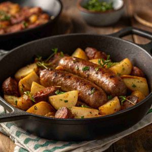 Recette Beef Sausage Potatoes Skillet – One-Pan 25-Minute Dinner