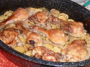 Recette Cuisses de poulet aux courgettes et pommes de terre