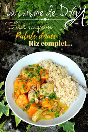 Recette Filet mignon au curry et patate douce