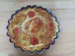 Recette Tartelettes ou tarte au chèvre et tomates cerises
