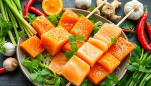 Recette Brochettes de poulet et saumon Vietnamiennes