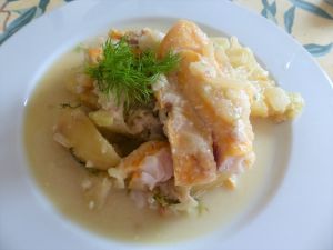 Recette Casserole de haddock au fenouil et pommes de terre