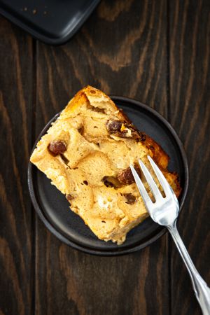 Recette Pudding aux raisins secs pour utiliser les restes de pain