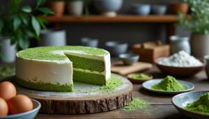 Recette Pourquoi le gâteau au yaourt et thé matcha est le dessert parfait pour toutes occasions