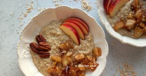 Recette Porridge avoine et pommes caramélisées