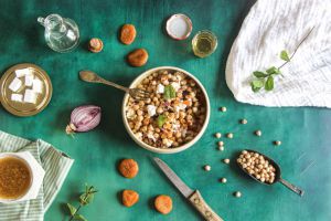 Recette Salade de pois chiches aux abricots moelleux et feta
