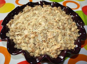 Recette Crumble rhubarbe-pommes