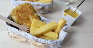 Recette [Recette] Fish & chips de cabillaud, frites de polenta et mayonnaise miel curry