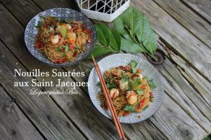 Recette Nouilles sautées aux saint jacques