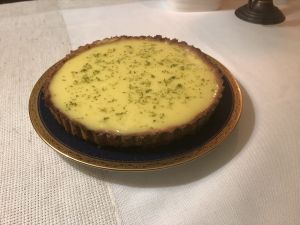 Recette Tarte au citron vert et thym