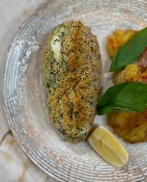 Recette Filet de poulet moelleux en croûte d'herbes de Cyril Lignac dans Tous en cuisine