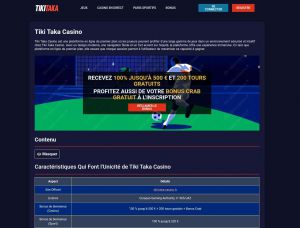 Recette Analyse approfondie de la sélection de jeux offerte par Tiki Taka Casino : Notre avis détaillé