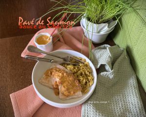 Recette Pavé de saumon frais avec sa sauce au chorizo – une recette épicée à découvrir