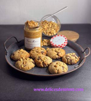 Recette Cookies au beurre de cacahuètes et au chocolat