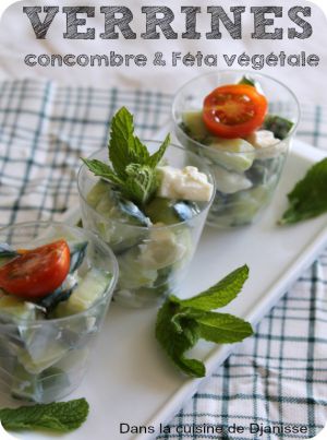 Recette Verrine de concombre & fêta végétale – #Vegan