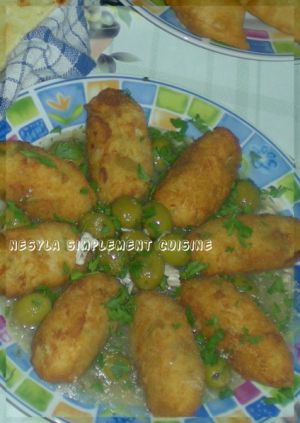 Recette Croquettes de poulet et riz en sauce blanche