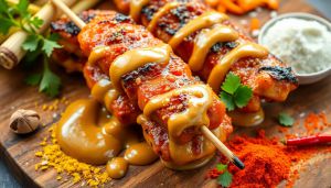 Recette Brochettes Satay Ayam asiatiques