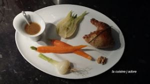 Recette Cuisse de poulet farcie au chevre frais ( recette de l atelier des chefs)