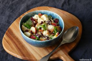 Recette Salade de quinoa pomme cranberries feta