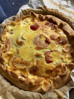 Recette Tarte salée tomate mozzarella curcuma