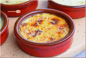 Recette Crème brûlée au gorgonzola et jambon de parme