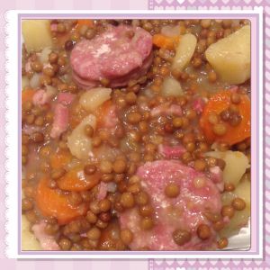 Recette Lentilles-carottes au saucisson Cookeo