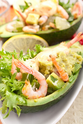 Recette Salade d’avocats crevettes et pamplemousses