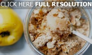 Recette Crumble vegan, sans gluten aux pommes et coings