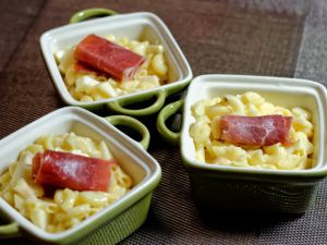 Recette Risotto de coquillettes, pommes et camembert