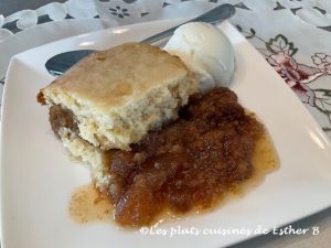 Recette Pouding chômeur aux pommes caramélisées à la mijoteuse