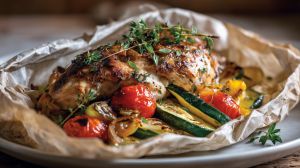 Recette Papillote de poulet