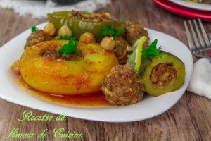 Recette Dolma algerienne, legumes farcis à la viande hachée au four