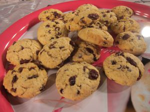 Recette Cookies raisins sec, chocolat et avoine