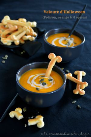 Recette Velouté {Potiron, orange & 4 épices} #vegan Halloween