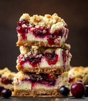 Recette Cranberry Cheesecake Bars