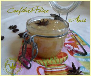 Recette Confiture de poire, anis