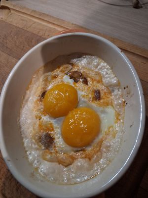 Recette Oeufs cocotte aux champignons et chorizo