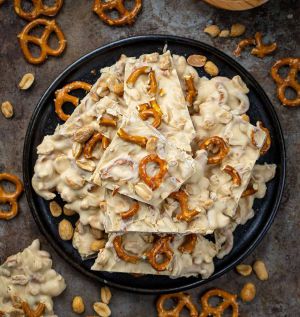 Recette White Chocolate Peanut Butter Pretzel Bark
