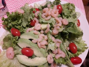 Recette Salade à l'avocat et aux crevettes