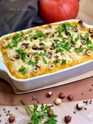 Recette Parmentier végétarien au potimarron et lentilles vertes