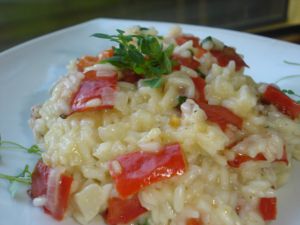 Recette Risotto aux poivrons rouges et parmesan