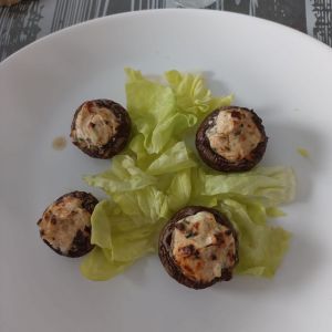 Recette Champignons farcis au Saint Moret avec l'air fryer Ninja AF400eu