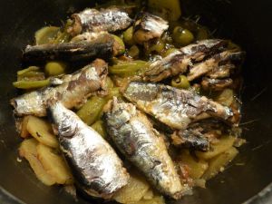 Recette Tajine de Sardines aux Olives et à la Chermoula