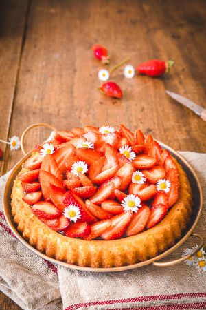 Recette Tarte aux fraises ganache à la fraise